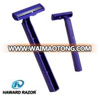 D207 cheap twin blade plastic handle disposable shaving razor